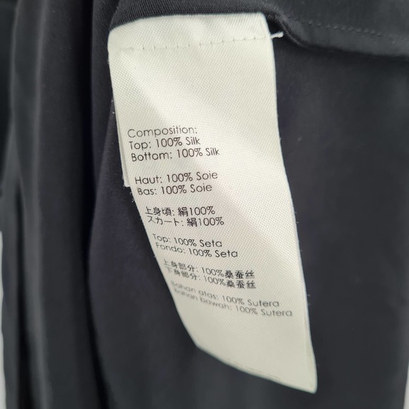 3.1 Phillip Lim Dress Black Fit And Flare Spaghetti Strap Silk Womens 6 - Picture 3 of 4